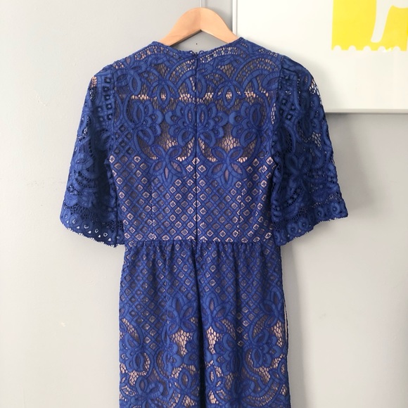 BCBGMaxAzria blue lace dress - Picture 3 of 5